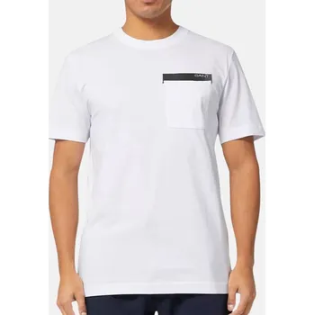 Pánské tričko Pánské bílé triko Gant - Velikost 2XL, Barva Bílá 55854 2323337T