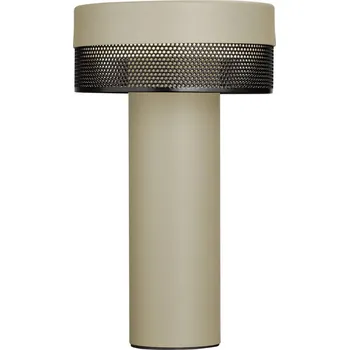 Lampička HELL Stolní lampa LED Mesh s dobíjecí baterií, výška 24 cm, písková/černá písek, černý LED celkem 1,8 W - Doprava zdarma