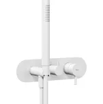 Podomítková baterie Ravak Espirit ES 068.10WV.O3.RB07D.+S 3-cestná bez tělesa, se sprchovým setem, White Velvet