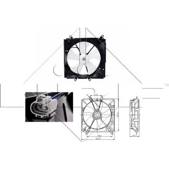 Motor automobilu Větrák, chlazení motoru NRF 47016