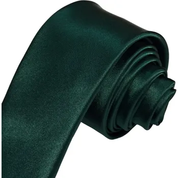 Pánská kravata K1 - vzor 68 - ZELENÁ - LESKLÁ