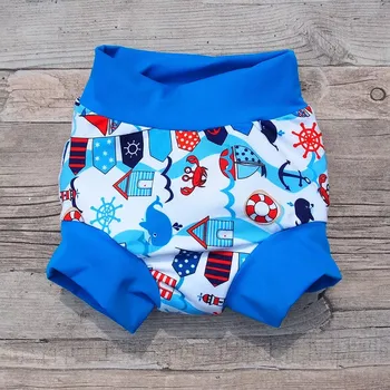 Kojenecké plavky Swim nappy klasické polyesterové plavky - Námořnické XL