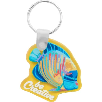 Reklamní CreaFob přívěšek na klíče, průhledná žlutá