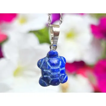 Přívěsek Přívěsek lapis lazuli mini želva bižuterní úchyt