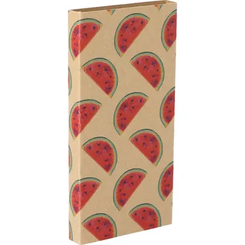 Jednorázové nádobí Reklamní CreaSleeve Kraft 259 papírový kraftový rukáv na zakázku, přírodní