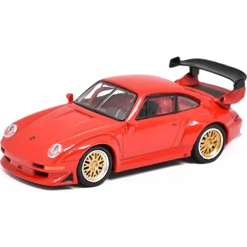 autíčko TARMAC Models Porsche 911 GT2 červená 1:64 - TARMAC / Schuco Porsche-911 GT-2 - kovový model auta 1/64