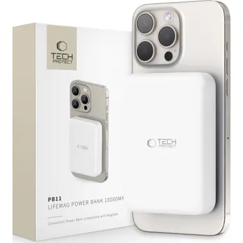 Powerbanka Tech-Protect | Tech-Protect PB11 LifeMag MagSafe Power Bank 10000mAh, bile