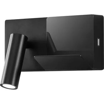 Lampička LEDS-C4 E-Lamp Mini LED nástěnné svítidlo černá/černá - Ø místa 3 cm; police - výška 9 cm, šířka 9 cm LED 2.1 celkem - Doprava zdarma