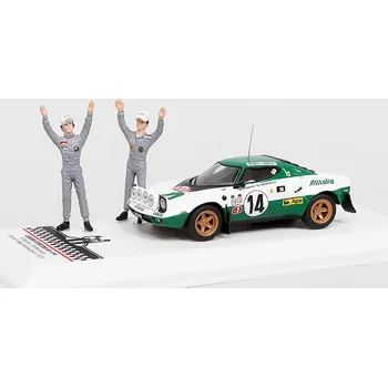 autíčko Lancia Stratos HF #14 Rallye Monte Carlo 1975 s figurkami 1:43 Lancia Stratos HF No.14 Winner Rallye Monte-Carlo 1975 + figurki S. Munari / M. Mannucci - kovový model auta