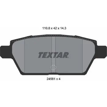 Brzdová destička Sada brzdových destiček, kotoučová brzda TEXTAR 2458102