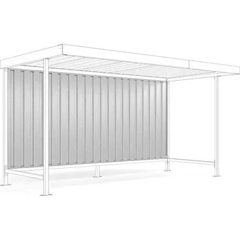 Přístřešek na auto Zadní stěna pro univerzální přístřešek jednostranný L12, trapezový plech5