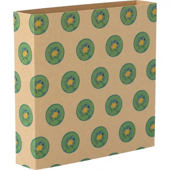 Jednorázové nádobí Reklamní CreaSleeve Kraft 267 papírový kraftový rukáv na zakázku, přírodní