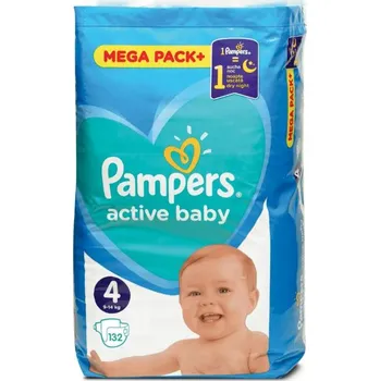 Plena Pampers plenky Active Baby - 4 Maxi 9-14kg 132ks - výprodej