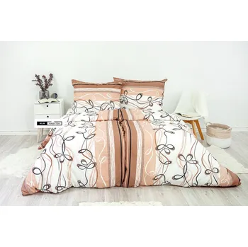 Povlečení Stanex Ložní povlečení bavlněné Lana hnědá (LS140) ROZMĚR: 140x220 cm + polštář (90x70 cm)