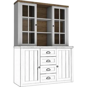 police MISAEL nástavec 2D na komodu, borovice andersen/dub lefkas +možnost VÝNOSU + vyzvednutí ZDARMA