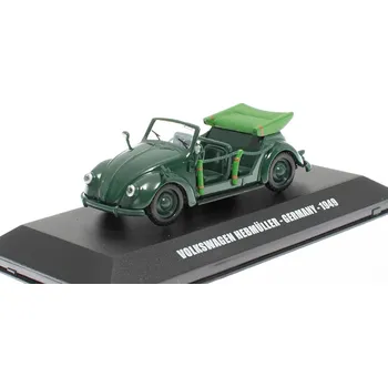 autíčko Volkswagen Hebmuller Germany 1949 1:43 DeAgostini časopis s modelem VW Hebmuller Německo 1949 ( kafer brouk ) - kovový model auta