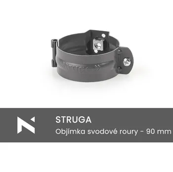 okap STRUGA Objímka svodové roury univerzální - 90 mm bílá (RAL 9010)