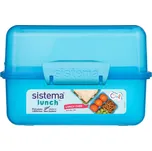 Sistema Dělený svačinový box Lunch Cube s 2 oddíly 1,4 l, modrá