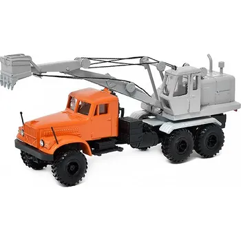 autíčko KrAZ-255 Bagr 1:87 - Ručně vyrobený model KrAZ 255 Bagr - sběratelský model auta