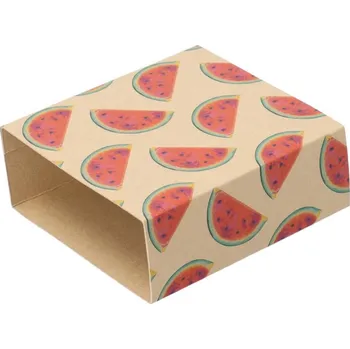 Jednorázové nádobí Reklamní CreaSleeve Kraft 447 papírový kraftový rukáv na zakázku, přírodní