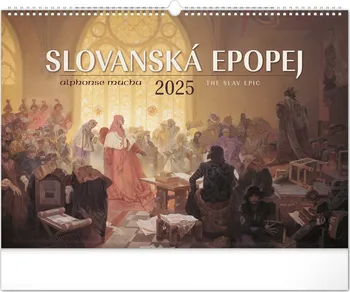 Kalendář Presco Group Nástěnný kalendář Alfons Mucha Slovanská epopej 2025