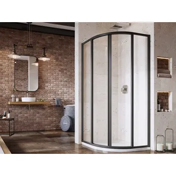 Sprchový kout Ravak SKCP4 80x80, 195 černá+transparent