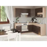 Rohová kuchyně RUTHIN 195x150, rijeka tmavá + vyzvednutí ZDARMA