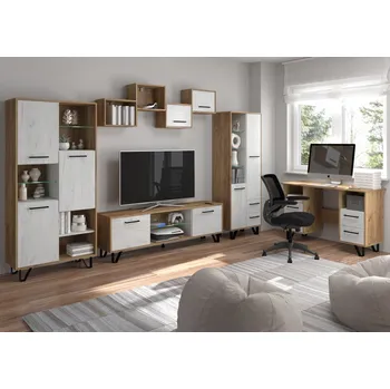 Dětský pokoj Studentský pokoj PRUDHOE 2, craft zlatý/craft bílý, 5 let záruka + vyzvednutí ZDARMA