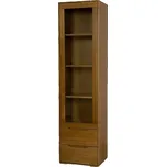 Vysoká vitrína ECHEVERIA, pravá, masiv buk/moření: rustikal + vyzvednutí ZDARMA