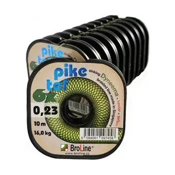 Broline Návazcová šňůrka PIKE-TEF 6x olivově zelená 10m - Průměr: 0,20mm