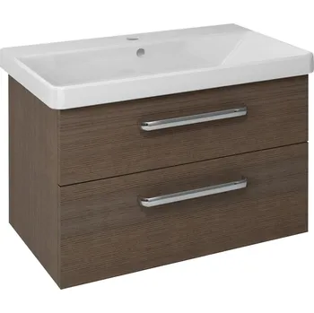 Koupelnový nábytek THEIA umyvadlová skříňka 75,6x50x43,5cm, 2xzásuvka, borovice rustik