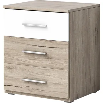 Noční stolek MAGGIE noční stolek, dub san remo světlý/bílá + vyzvednutí ZDARMA