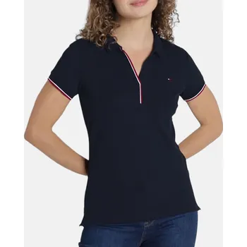 Dámské tričko Dámské polo triko Tommy Hilfiger - Velikost XL, Barva Modrá 55777 ww0ww32556