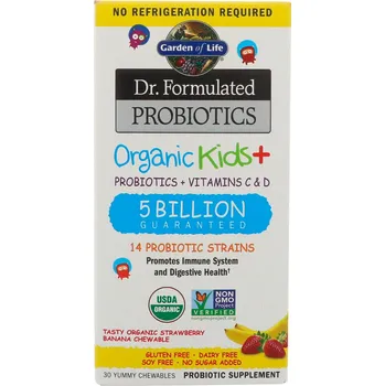 Zdraví Dr. Formulated organická probiotika - pro děti - s příchutí jahody a banán