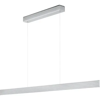 Knapstein Závěsné svítidlo LED Fara, nahoru/dolů, délka 152 cm nikl - Stříška - délka 60 cm, výška 5,5 cm matný nikl LED 72 W celkem - Doprava zdarma