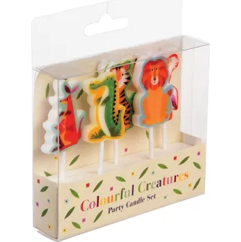 Dortová svíčka Dortové svíčky v sadě 5 ks Colourful Creatures – Rex London ID_768276