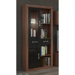 Regál GOUDINI 3, švestka wallis/černý lesk, 5 let záruka + vyzvednutí ZDARMA