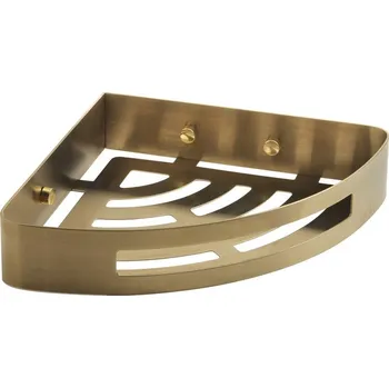 Drátěná police Gedy SMART rohová police do sprchy, 210x45x210mm, zlato mat