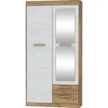 Skříň GATTON 2D2S, craft zlatý/craft bílý, 5 let záruka +možnost VÝNOSU + vyzvednutí ZDARMA