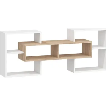 Obývací stěna Police DORINDA, dub sonoma/bílá, 5 let záruka + PROVĚŘENO zákazníky + vyzvednutí ZDARMA