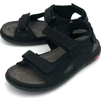 Pánské polobotky Pánské kožené sandály 46-24 Mediline černá Barva: černá, Velikost: 43