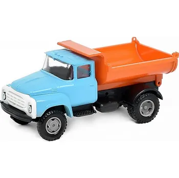 autíčko ZIL-130 Sklápěč modrý / oranžový 1:120 - Ručně vyrobený model ZIL 130 Sklápěč - sběratelský model auta