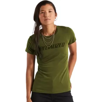 Dámské tričko Dámské tričko Specialized Wordmark Tee SS Velikost: L Olive Green