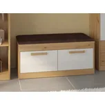 Botník GATTON 2D, hnědá ekokůže, dub artisan/bílý lesk, 5 let záruka + vyzvednutí ZDARMA