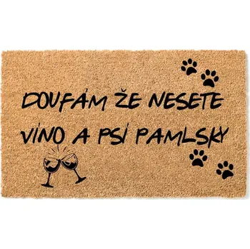 Rohožka Rohožka 40 x 60 cm – Víno a psí pamlsky