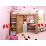 Multifunkční postel LENY levá, craft zlatý/craft bílý, 5 let záruka +možnost VÝNOSU + vyzvednutí ZDARMA