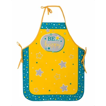 Kuchyňská zástěra Forbyt Zástěra dětská, Be Happy, žlutá