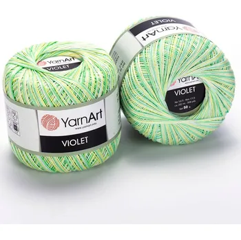 Příze Yarn Art příze Violet 501 zelená a žlutá