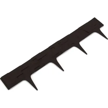 Zahradní obrubník FLOMAT Hnědý plastový palisádový zahradní obrubník FLOMA Stone - délka 80 cm, výška 8 cm