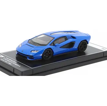 autíčko Lamborghini Countach LPI 800-4 modrá 1:64 - PosterCars Lamborghini Countach Hypercar League Collection - kovový model auta